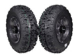 MASSFX 21x7-10 Front Tires & Gun Metal Wheel Kit for ATV, UTV, & SxS - 4-Ply-2pk